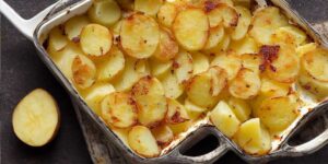 Kartoffelgratin mit Rohen Kartoffeln